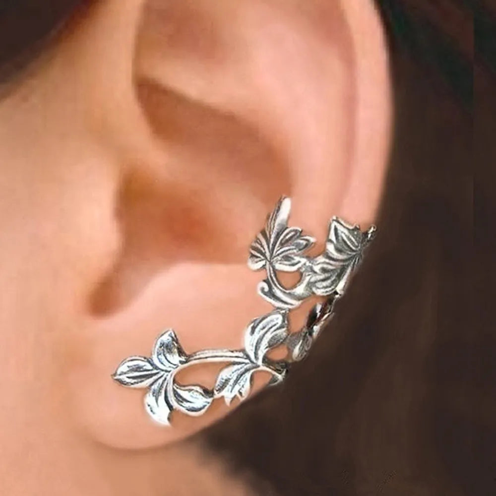 Vintage Blumen Clip-Ohrringe