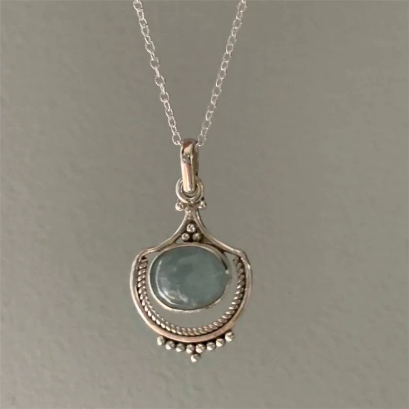 Vintage Grüne Stein Kette