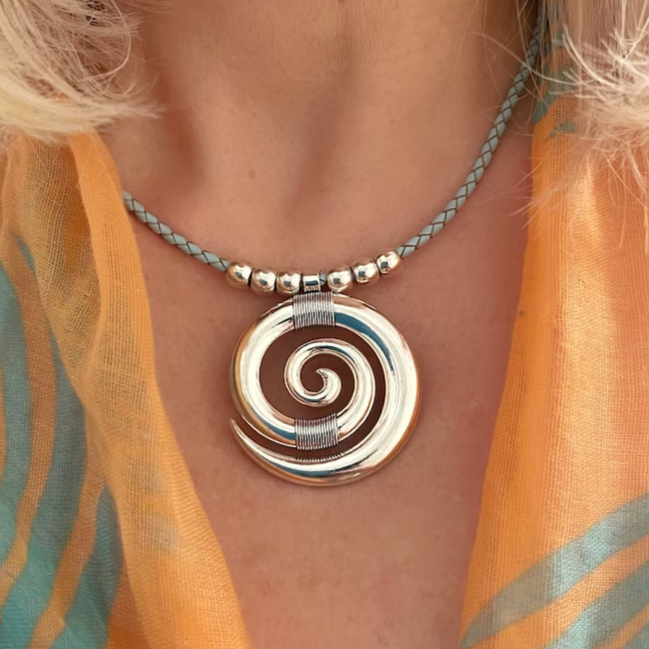 Vintage Spiral Silberkette