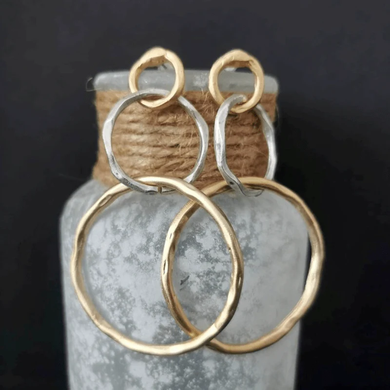 Vintage Goldene und Silberne Ohrringe